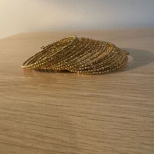 Stella and Dot Slinky tiny beaded gold bracelet